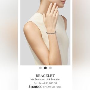 14K WHITE GOLD DIAMOND LINK TENNIS BRACELET